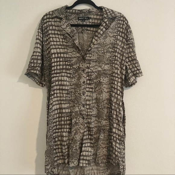 CoutonicStyle Siare Crocodile Pattered Dress - Picture 3 of 5